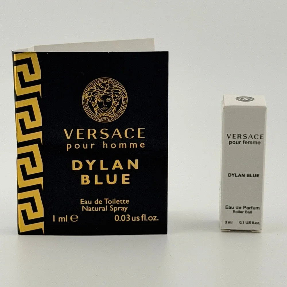 Versace Dylan Blue Pour Homme 1ml Vial & Pour Femme 3ml Rollerball‎ Set